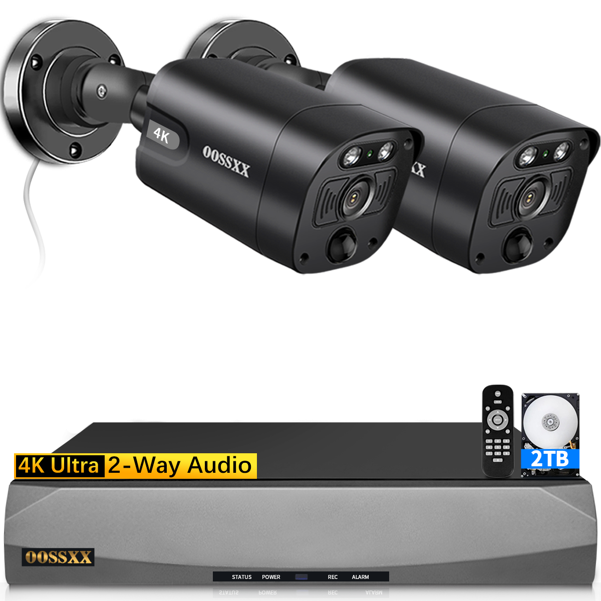 OOSSXX HD 2.7K 5.0MP PoE Outdoor Home Security Camera