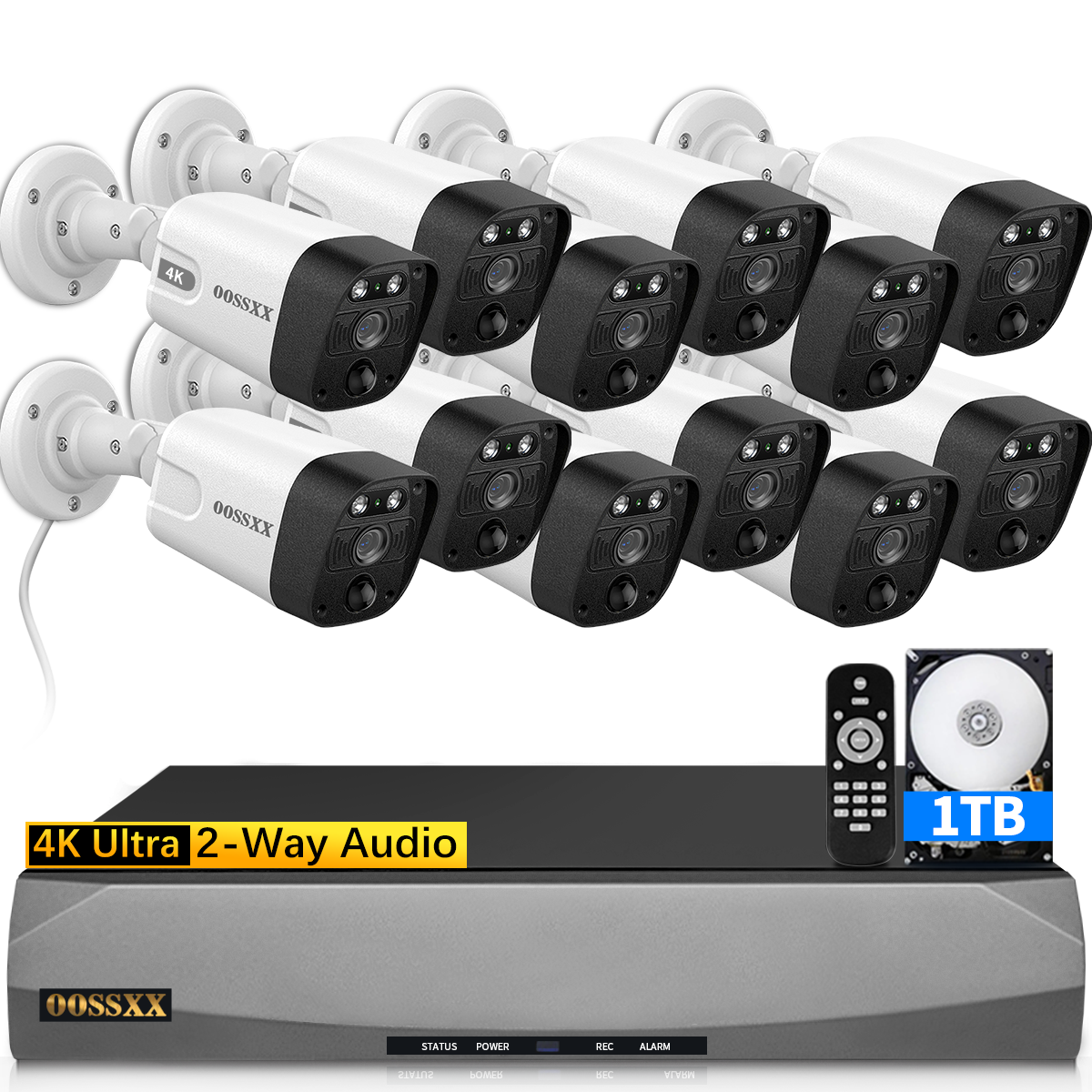 (4K/8,0 Megapixel und 130° Ultra-Weitwinkel) 2-Wege-Audio-PoE-Sicherheitskamerasystem für den Außenbereich Kabelgebundenes IP-Videoüberwachungssystem für den Außenbereich