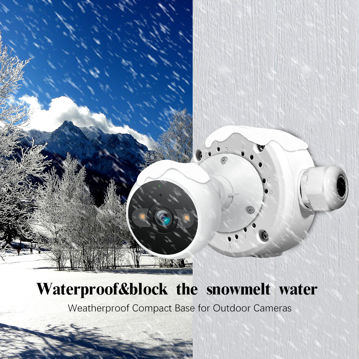 (New Upgrade) Security Camera Junction Box,Universal IP Camera Mount,Security Camera Bracket Outdoor,Metal Aluminum Waterproof