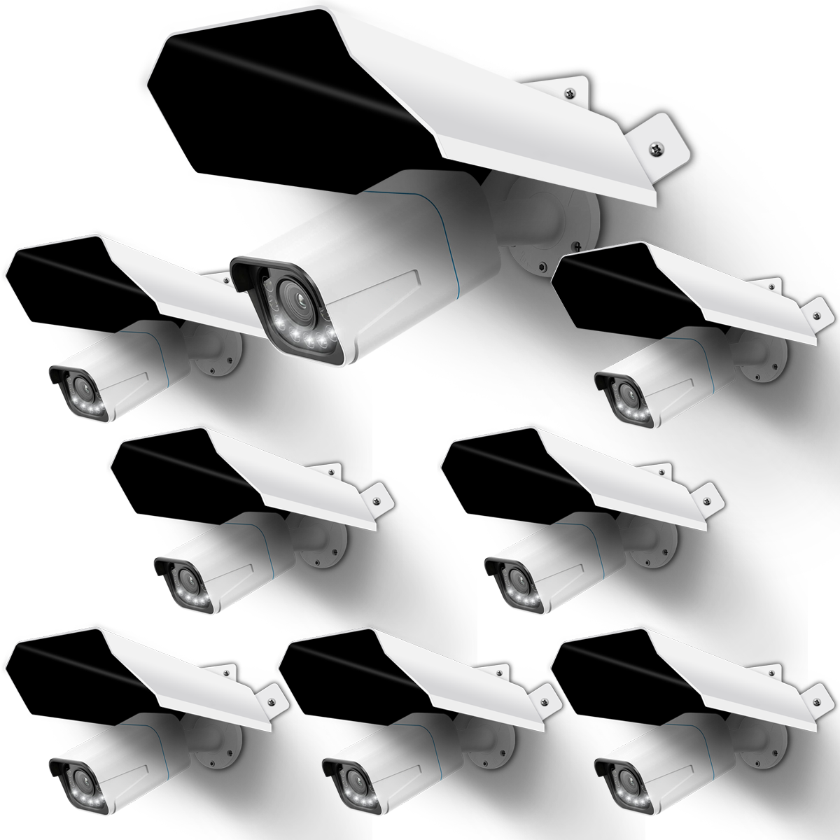 Universal-Sicherheitskamera-Sonnenschutz, Regenschutz, Schutzdach für Dome-/Bullet-Außenkamera
