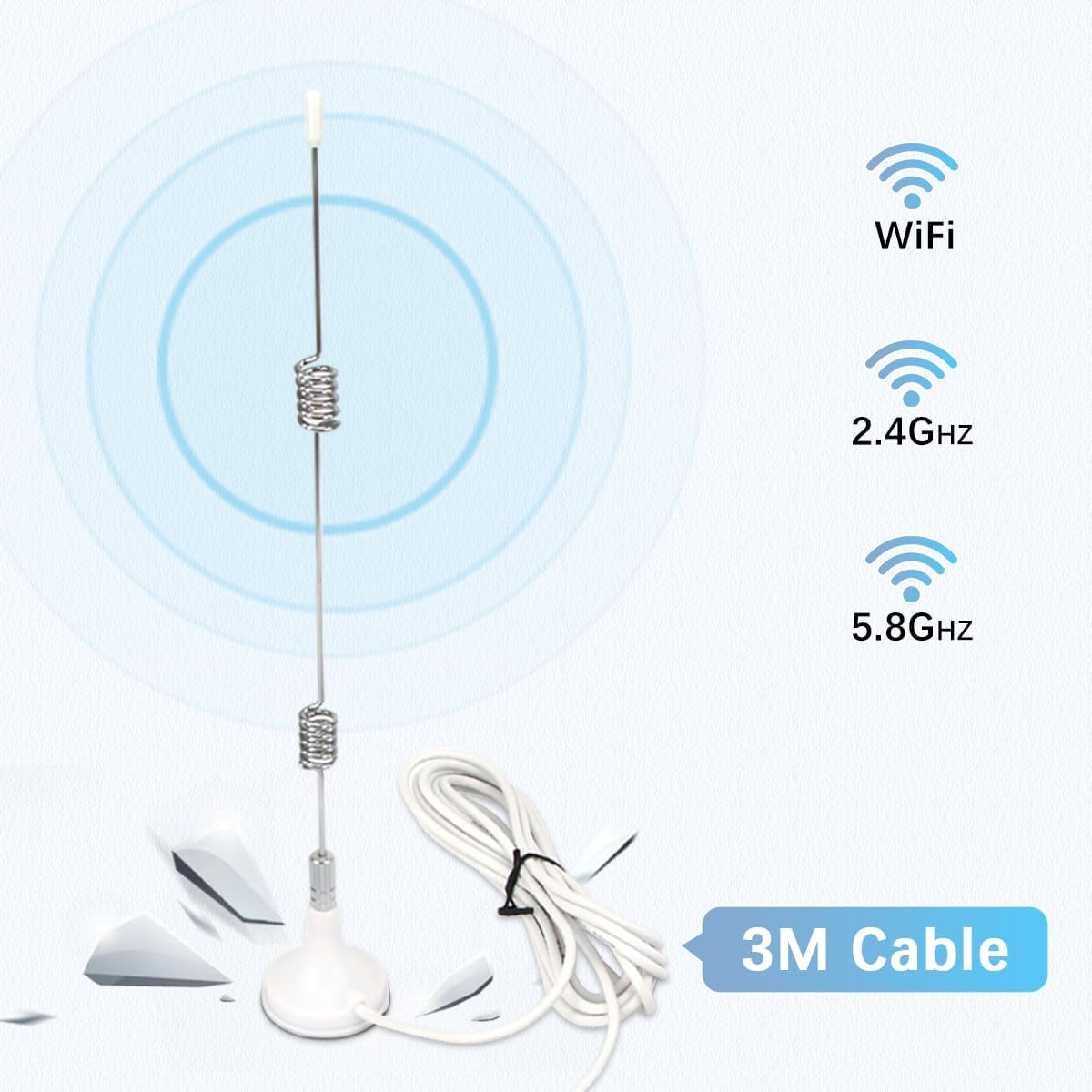 OOSSXX WiFi-Antennenverlängerungsstecker für weiße Kamera (nur für weiße Kamera), schwarze Kamera kann nicht angeschlossen werden