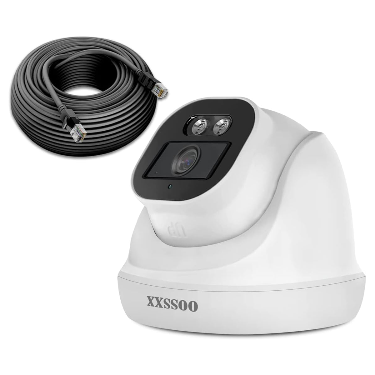 OOSSXX Extend Camera 4K/8.0 Megapixel & 130° Ultra Wide-Angle with Audio PoE Dome Outdoor Home Security Camera, Wired Outdoor Surveillance IP Cameras
