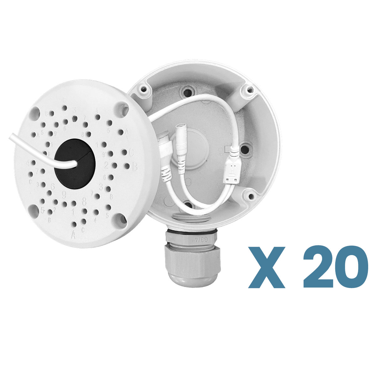 (New Upgrade) Security Camera Junction Box,Universal IP Camera Mount,Security Camera Bracket Outdoor,Metal Aluminum Waterproof