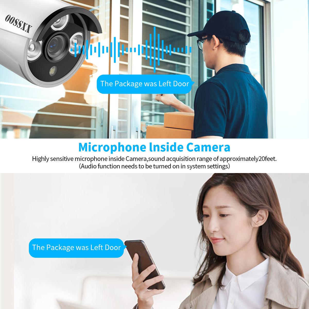 (HD 2.7K 5.0MP with Audio) Outdoor Wired Security Camera Systems PoE Outdoor Surveillance Video System (Enjoy $20 Off Instantly)