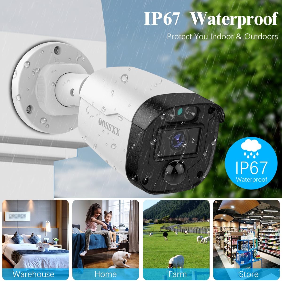 5.0Megapixel 1944P Security Bullet Cameras Outdoor Indoor Weatherproof for 720P/1080N/1080P/5MP/4K HD TVI AHD CVI Analog Video Surveillance CCTV DVR Systems