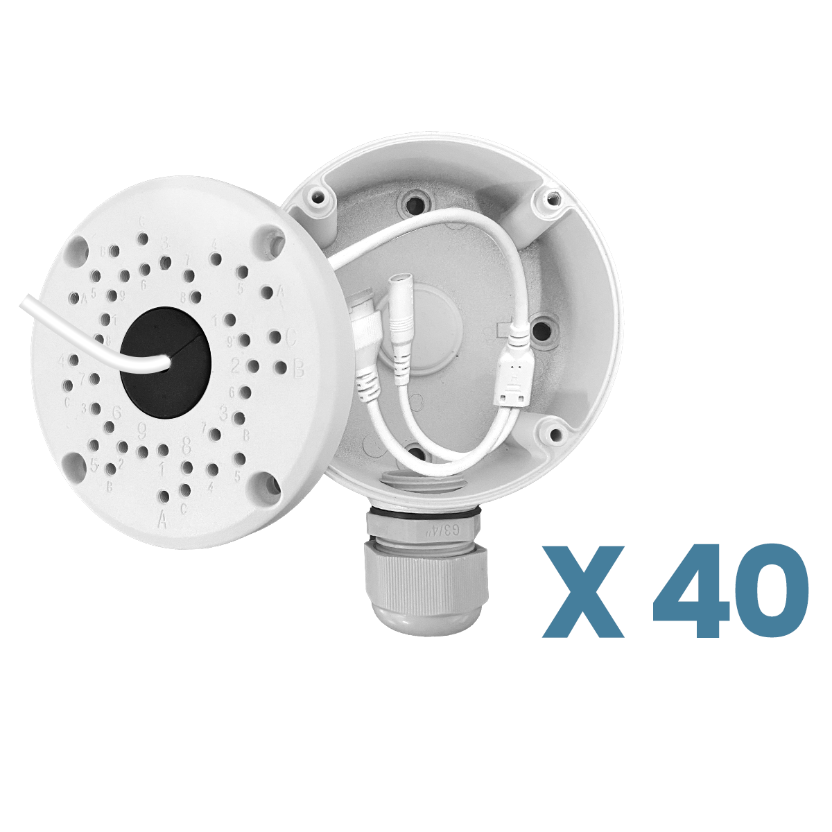 (New Upgrade) Security Camera Junction Box,Universal IP Camera Mount,Security Camera Bracket Outdoor,Metal Aluminum Waterproof