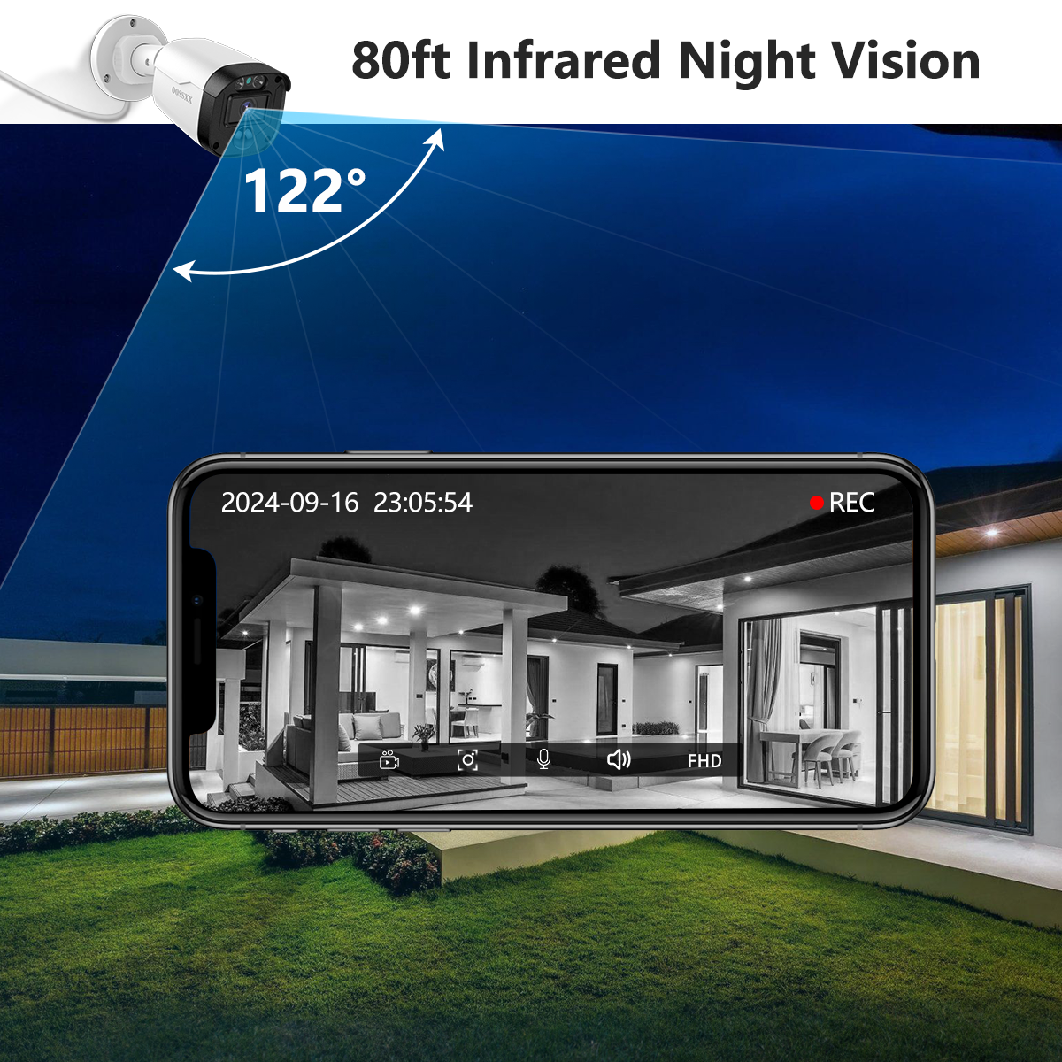 80ft Infrared Night Vision