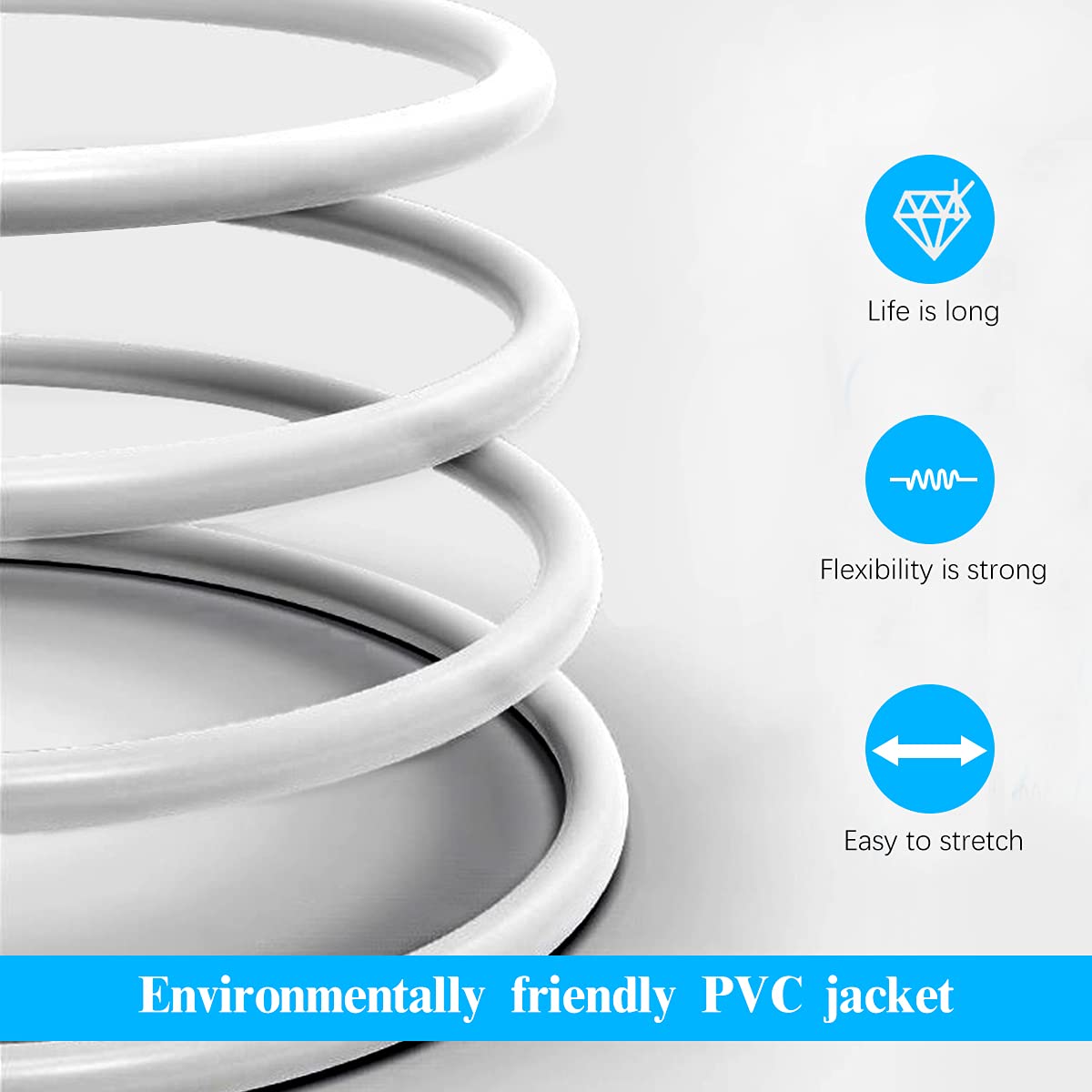 OOSSXX 100 Feet Ethernet Cable POE Cameras Systems Video Security Network Cable Security Surveillance POE Camera System