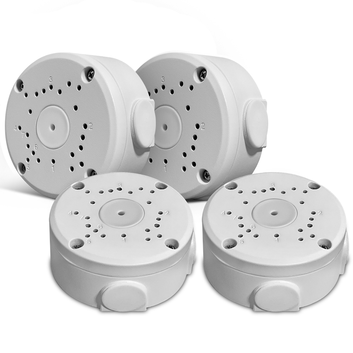 OOSSXX Junction Box Mount Bracket, Universal for Bullet Security Camera, Aluminum Waterproof Hide Cable Junction Box Compatible with Solar Panel, Fits Wall Ceiling
