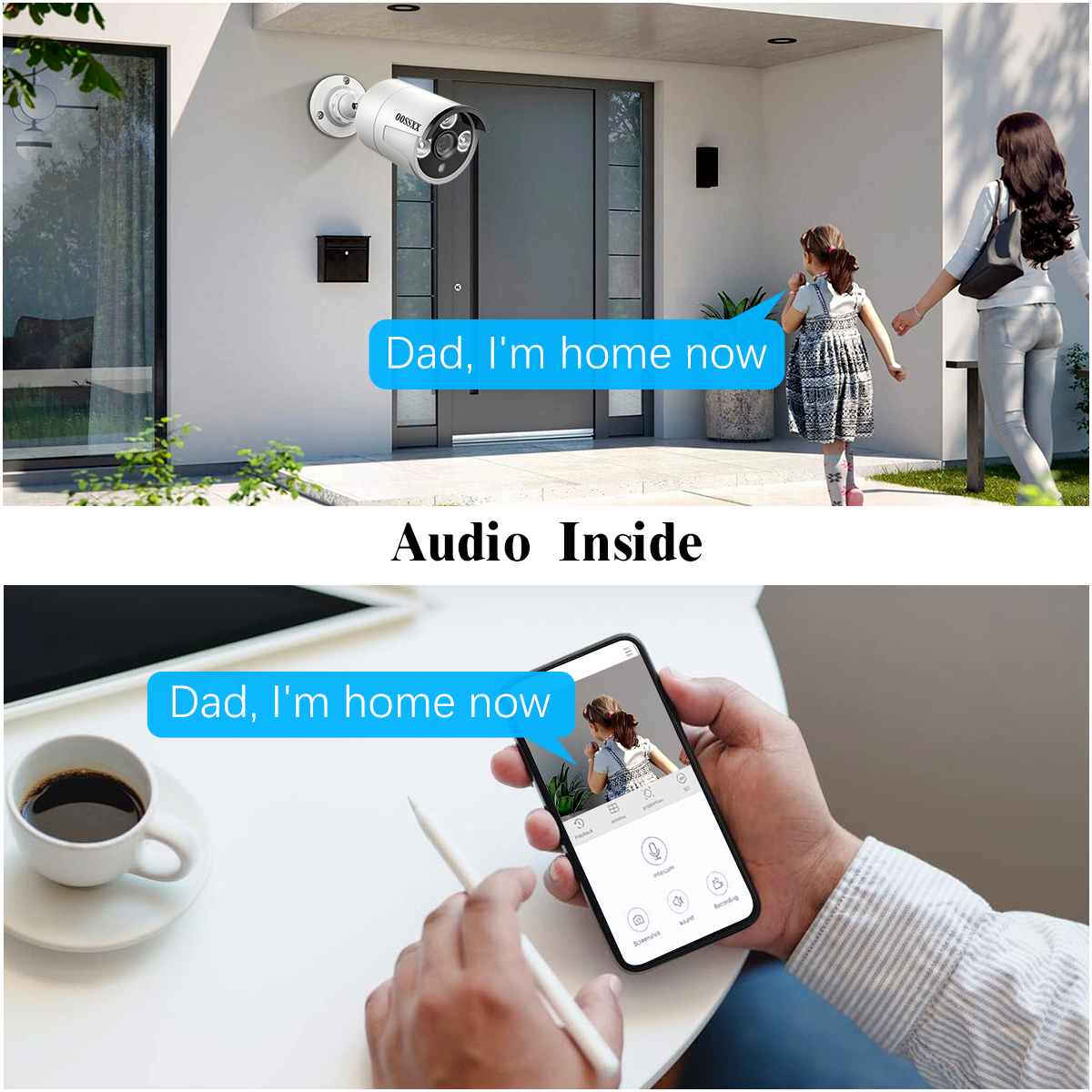 (HD 2.7K 5.0MP with Audio) Outdoor Wired Security Camera Systems PoE Outdoor Surveillance Video System (Enjoy $20 Off Instantly)