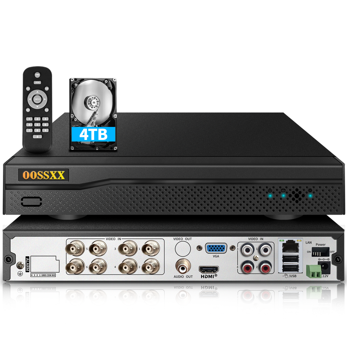 DVR 8-Kanal-Hybridfähigkeit 5-in-1 Digitaler Videorecorder 5.0MP HD Sicherheits-DVR-Recorder AHD/Analog/TVI/CVBS/IP Sicherheitskamerasystem Videoüberwachung