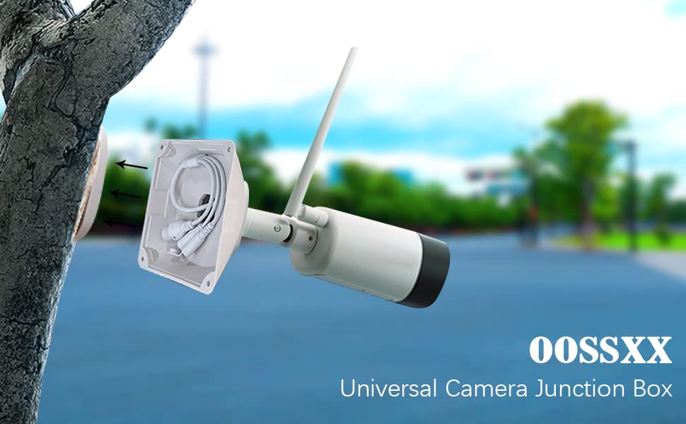 {Universelle Anschlussdose für Kamera} Anschlussdose für Überwachungskameras zum Verstecken von Kabeln, Wand- und Deckenmontagehalterung für CCTV-Kameras, Basisdosen für Dome-Bullet-Außenkameras, elektrisches Gehäuse aus ABS-Kunststoff