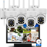Load image into Gallery viewer, 5.0MP Outdoor Wireless PTZ Security Camera System with 2-Way Audio and Monitor, 10-Channel NVR, Pan-and-Tilt for Indoor Video Surveillance