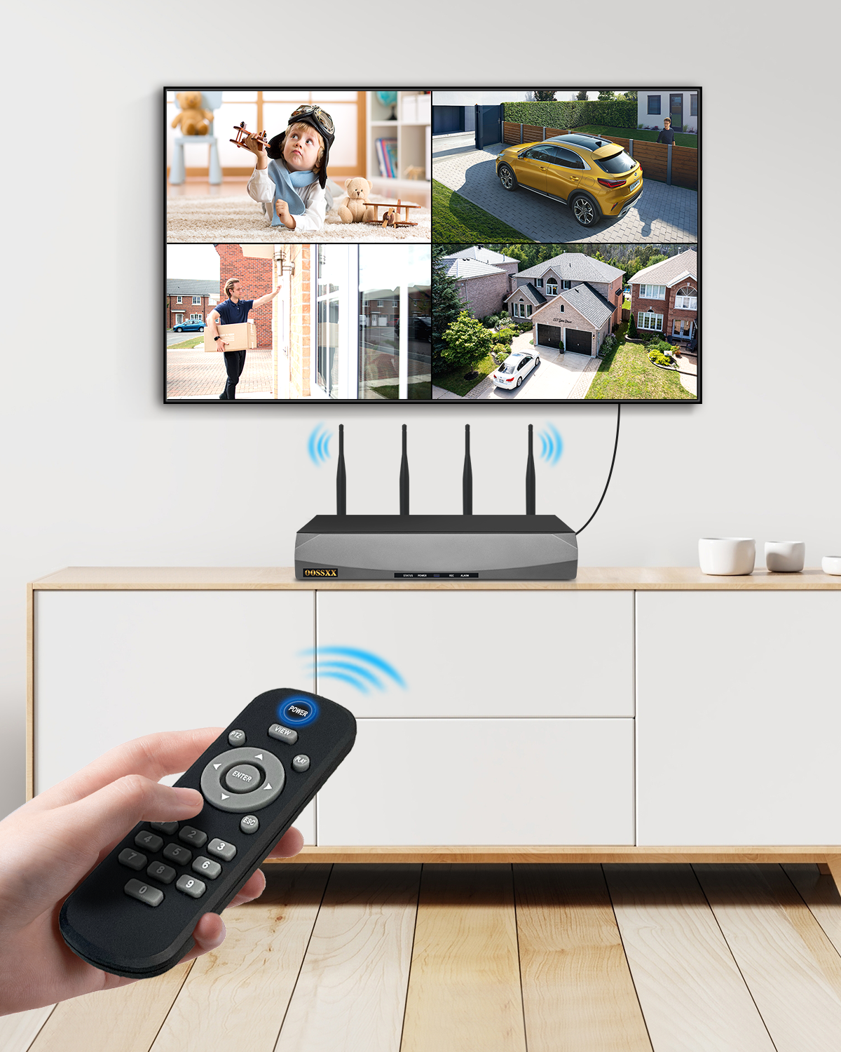 CCTV Remote Control for OOSSXX Security Surveillance Camera System,NVR&DVR Remote Control,Compatible with OOSSXX All-in-One Security Camera Systems