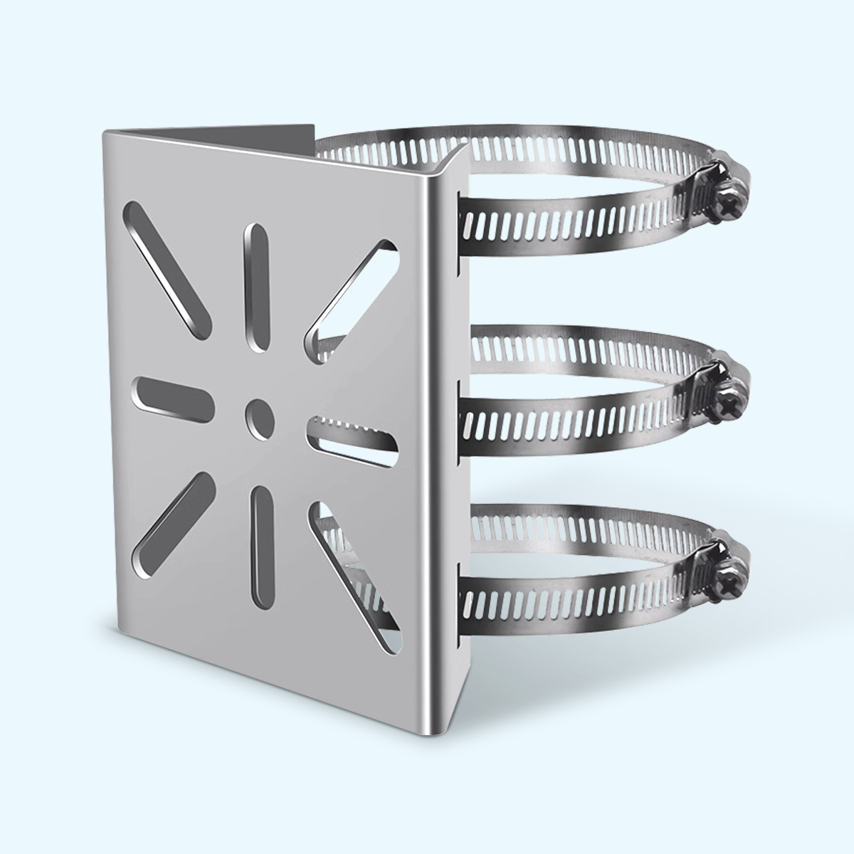OOSSXX Universal Security Camera Mount Wall Mounting Brackets,Vertical Pole Mount for CCTV Camera,Pole Clamp Bracket,Outdoor Camera Mount Solar Panel Clamps Video Surveillance Equipment