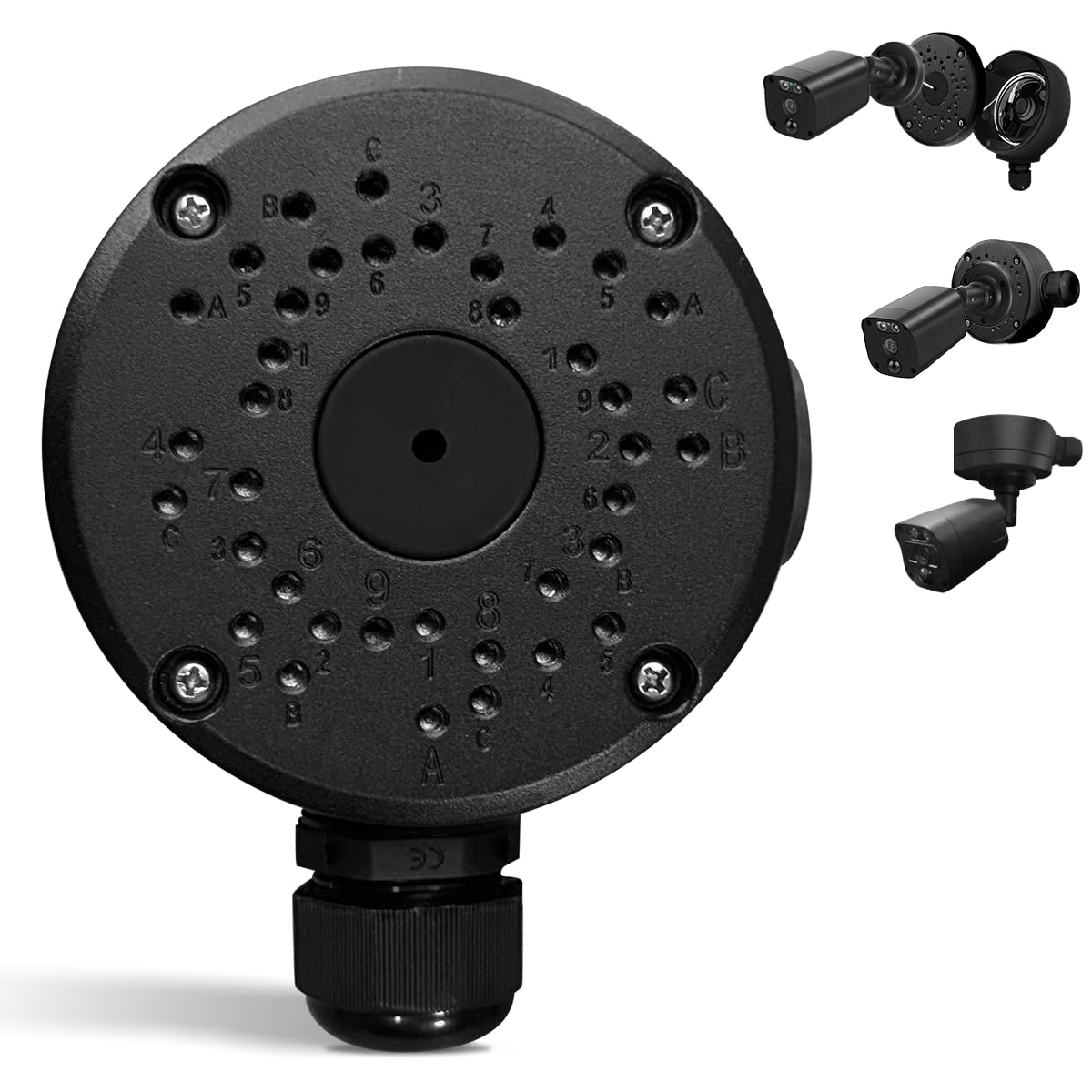 (Neues Upgrade) Anschlussdose für Überwachungskameras, universelle IP-Kamerahalterung, Halterung für Überwachungskameras für den Außenbereich, wasserdichte Überwachungskamerahalterung aus Metall und Aluminium, Blink-Kamerahalterung, neues Upgrade