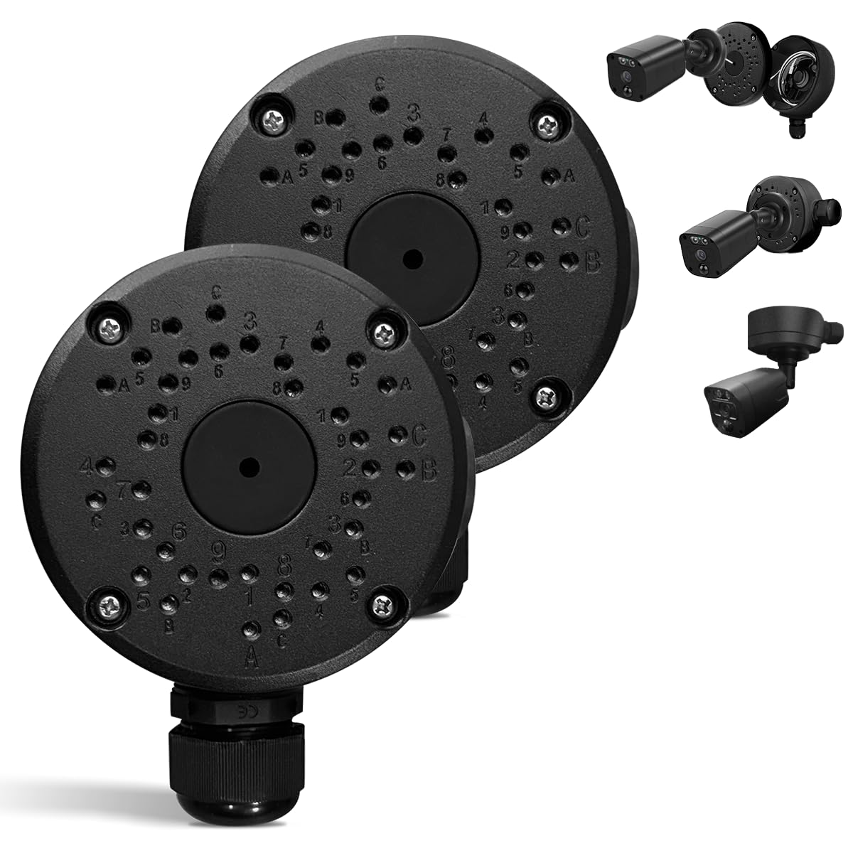 (Neues Upgrade) Anschlussdose für Überwachungskameras, universelle IP-Kamerahalterung, Halterung für Überwachungskameras für den Außenbereich, wasserdichte Überwachungskamerahalterung aus Metall und Aluminium, Blink-Kamerahalterung, neues Upgrade