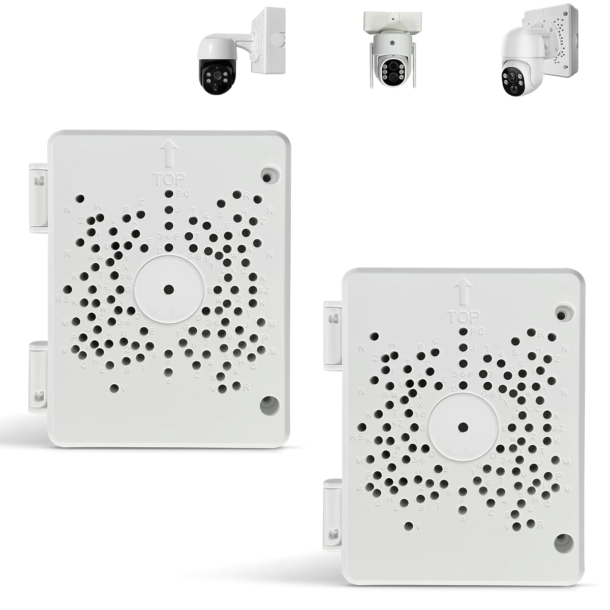 (Universal PTZ Camera Junction Box) Security Camera Bracket Outdoor, Plastic Waterproof Mount Bracket Hide Cable Junction Box, Only Compatible with PTZ Cameras
