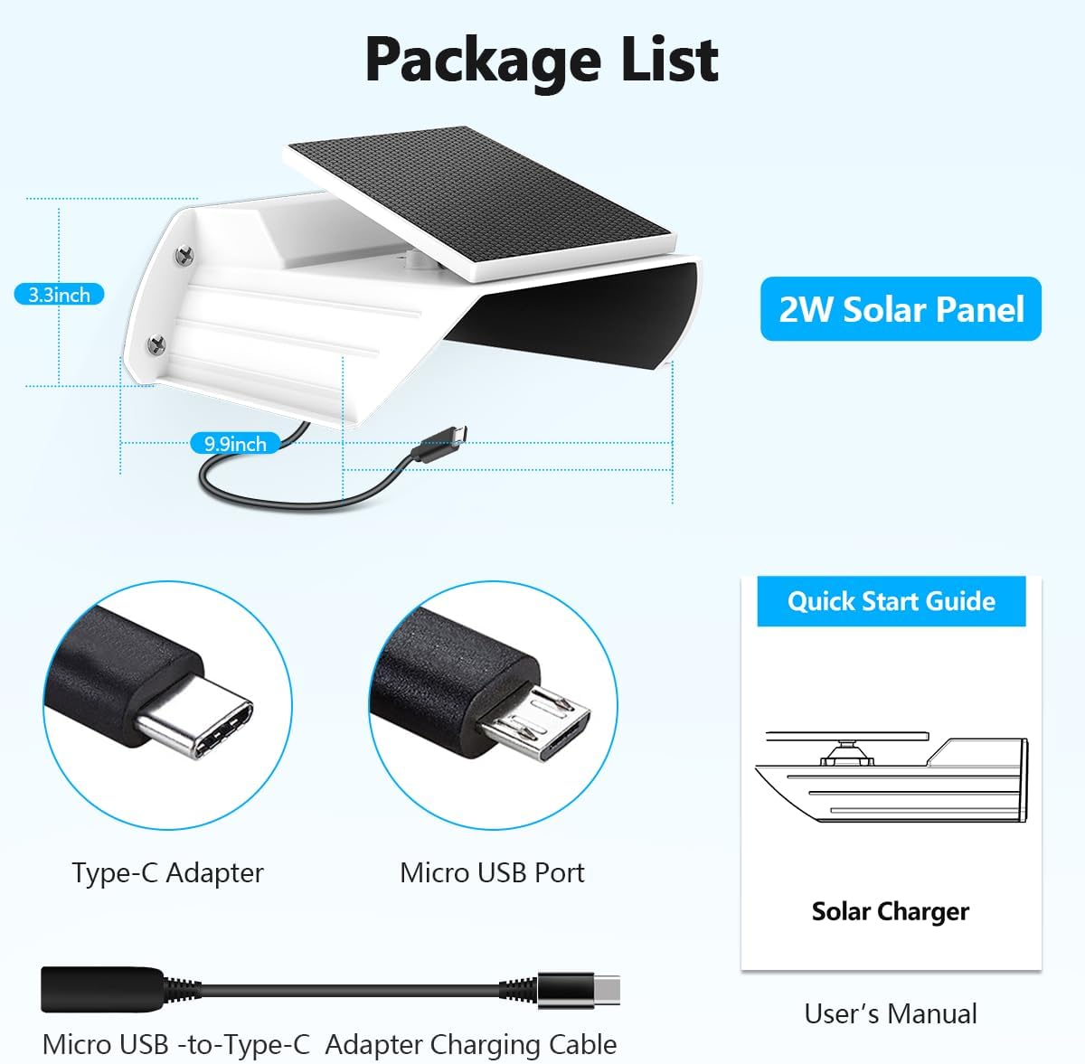 Solar Battery Panel Charging Cover Mount Compatible for Security Camera, Compatible with Blink Outdoor 4 (4th Gen)/Blink Outdoor XT3/XT2/XT Camera