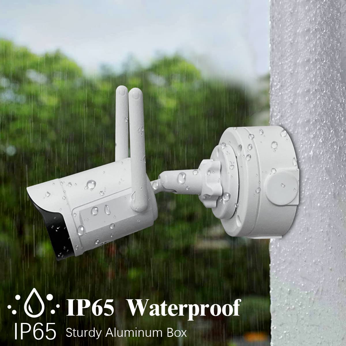OOSSXX Junction Box Mount Bracket, Universal for Bullet Security Camera, Aluminum Waterproof Hide Cable Junction Box Compatible with Solar Panel, Fits Wall Ceiling