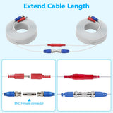 Load image into Gallery viewer, OOSSXX 4 Pack 100 Feet Video Power Cable BNC Extension Outdoor Wired Surveillance Camera All-in-One Cables for CCTV Security Cameras DVR System with 4xBNC Connectors and 4xRCA Adapters