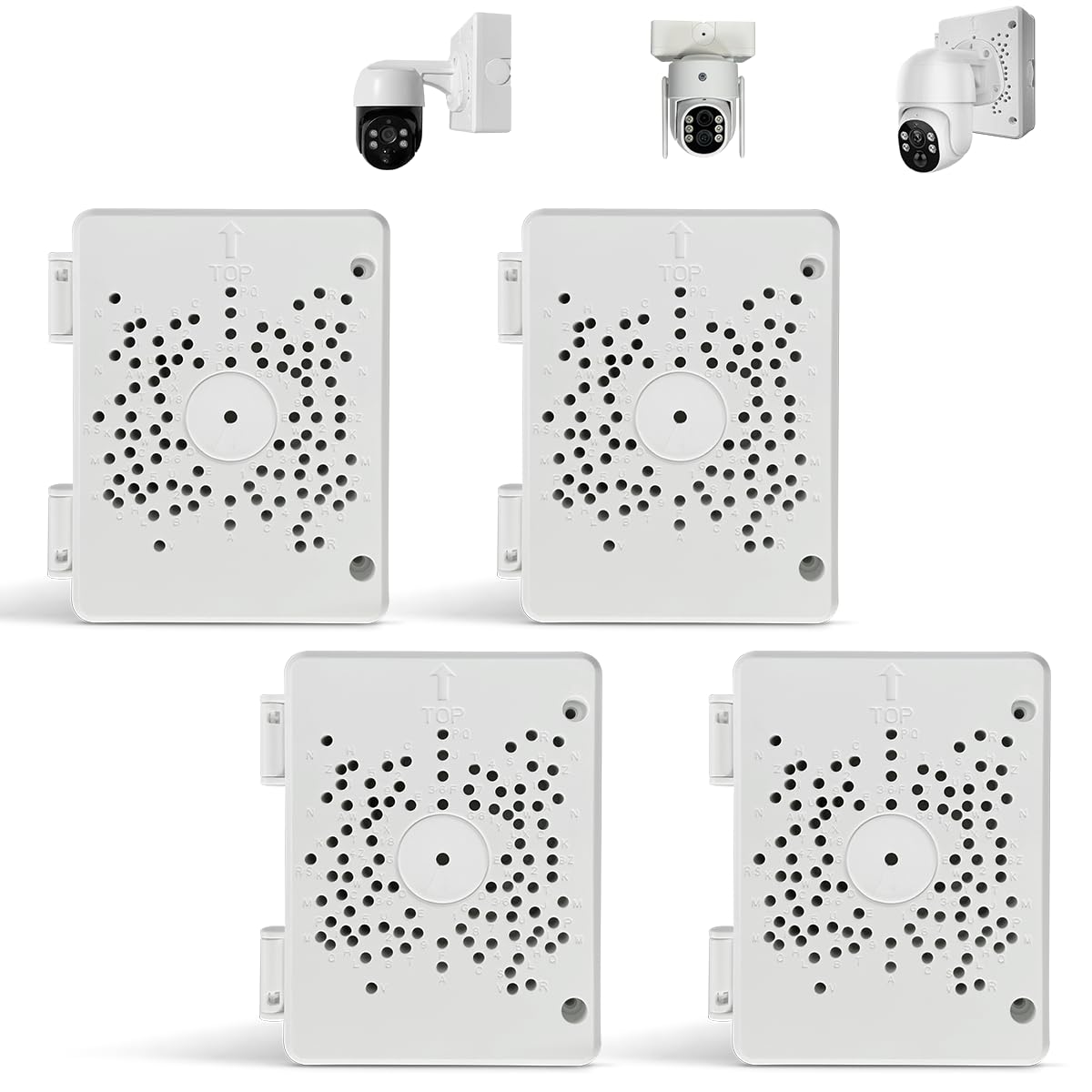 (Universal PTZ Camera Junction Box) Security Camera Bracket Outdoor, Plastic Waterproof Mount Bracket Hide Cable Junction Box, Only Compatible with PTZ Cameras