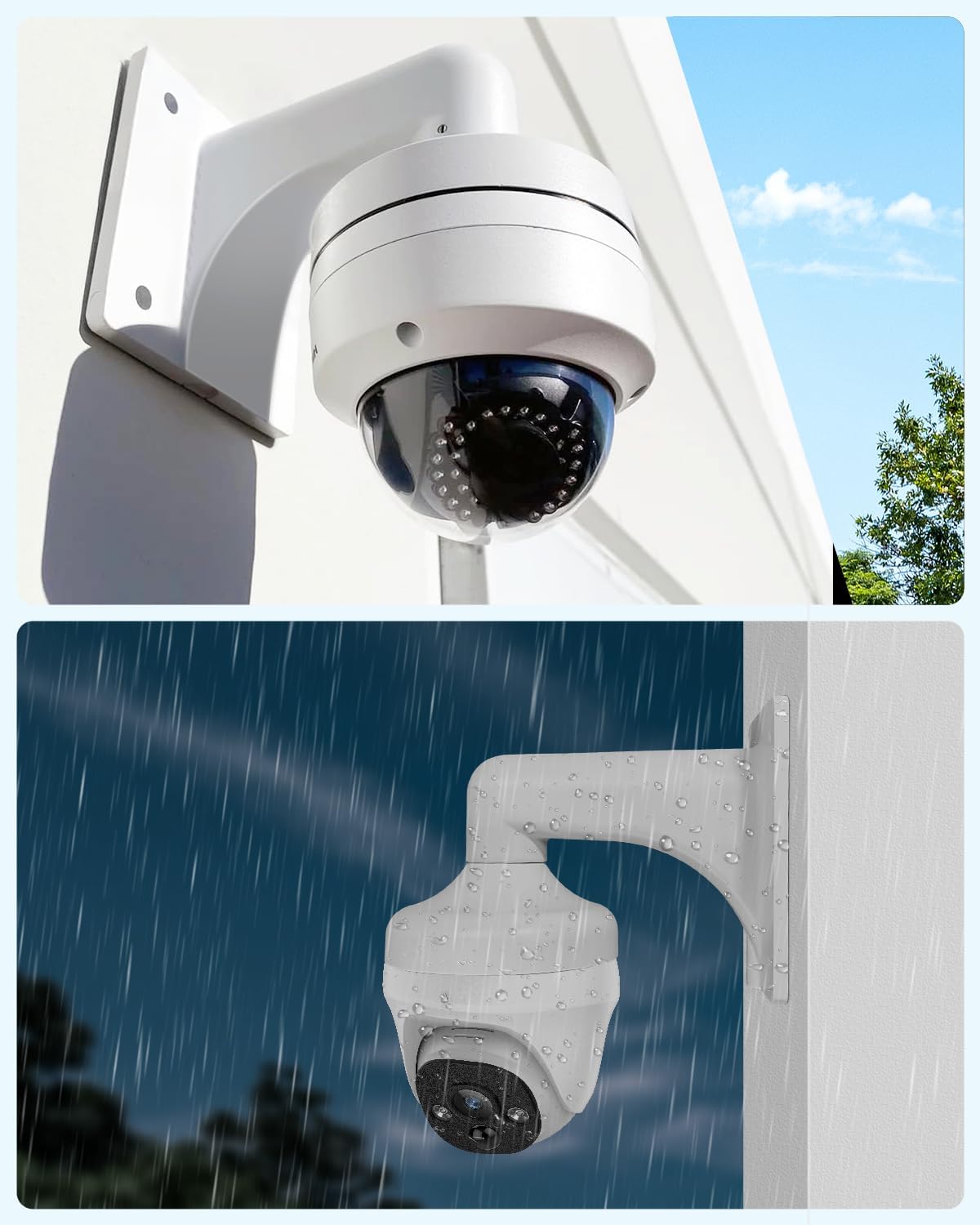 OOSSXX Universal CCTV Security Camera Mount Wall Mount Bracket for Surveillance House Indoor Bullet Dome IP Camera Holder Outdoor Junction Box Cable Pole Mounting Arm