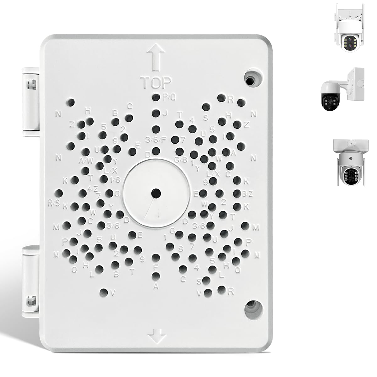 (Universal PTZ Camera Junction Box) Security Camera Bracket Outdoor, Plastic Waterproof Mount Bracket Hide Cable Junction Box, Only Compatible with PTZ Cameras
