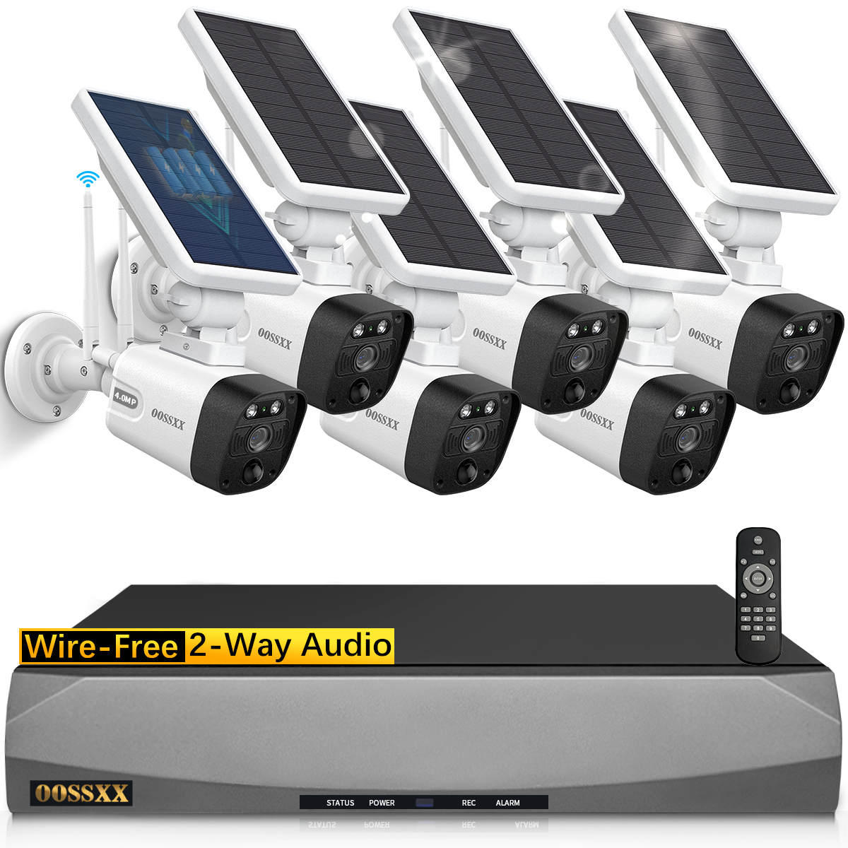 Solar Battery 100% Wire-Free 2-Way Audio 2-Antennas Enhance PIR Detection Outdoor Surveillance Camera System Solar Powered Battery Cameras System (Enjoy $20 Off Instantly)