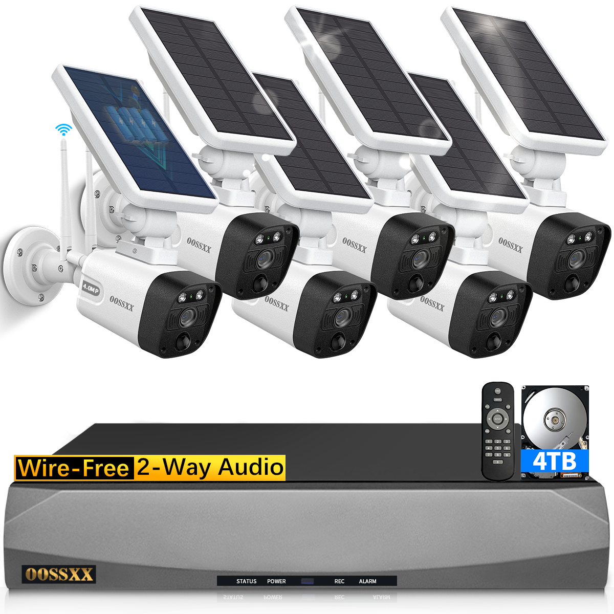 Solar Battery 100% Wire-Free 2-Way Audio 2-Antennas Enhance PIR Detection Outdoor Surveillance Camera System Solar Powered Battery Cameras System (Enjoy $20 Off Instantly)