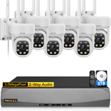 Load image into Gallery viewer, (2-Way Audio &amp; PTZ Camera) 5MP Outdoor Wireless PTZ Security Camera System10-Channel NVR Pan Indoor Video Surveillance