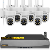 Load image into Gallery viewer, (2-Way Audio &amp; PTZ Camera) 5MP Outdoor Wireless PTZ Security Camera System10-Channel NVR Pan Indoor Video Surveillance