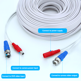 Load image into Gallery viewer, OOSSXX 4 Pack 100 Feet Video Power Cable BNC Extension Outdoor Wired Surveillance Camera All-in-One Cables for CCTV Security Cameras DVR System with 4xBNC Connectors and 4xRCA Adapters