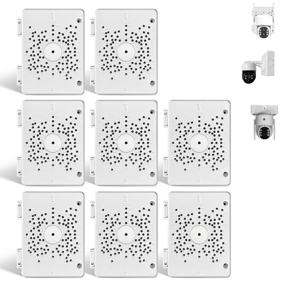 (Universal PTZ Camera Junction Box) Security Camera Bracket Outdoor, Plastic Waterproof Mount Bracket Hide Cable Junction Box, Only Compatible with PTZ Cameras