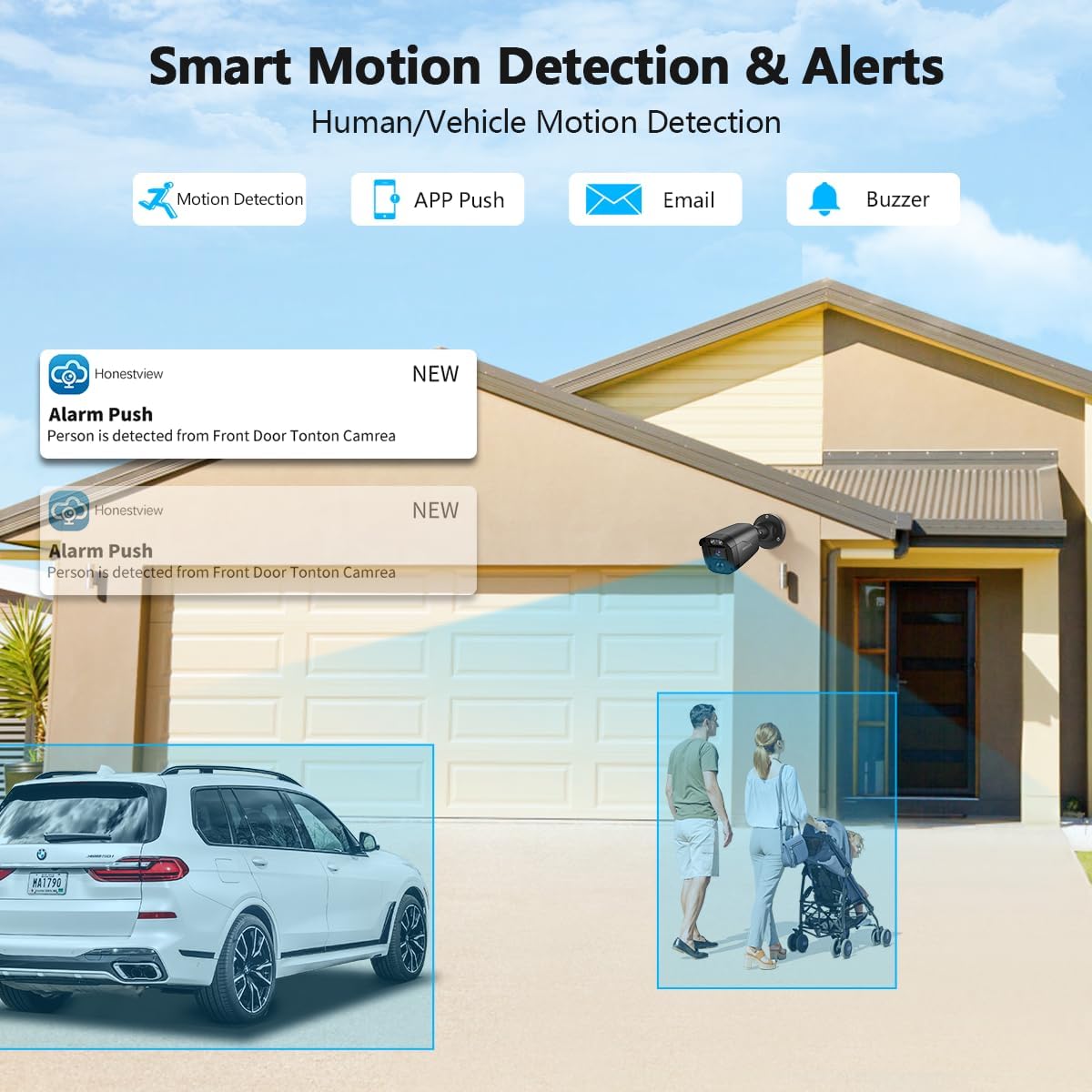 Full HD 5MP Definition Wired Security Camera System Outdoor Home Video Surveillance Cameras CCTV Camera Security System Outside Surveillance Video Equipment DVR Kits (All-in-one Monitor) (Enjoy $10 Off Instantly)