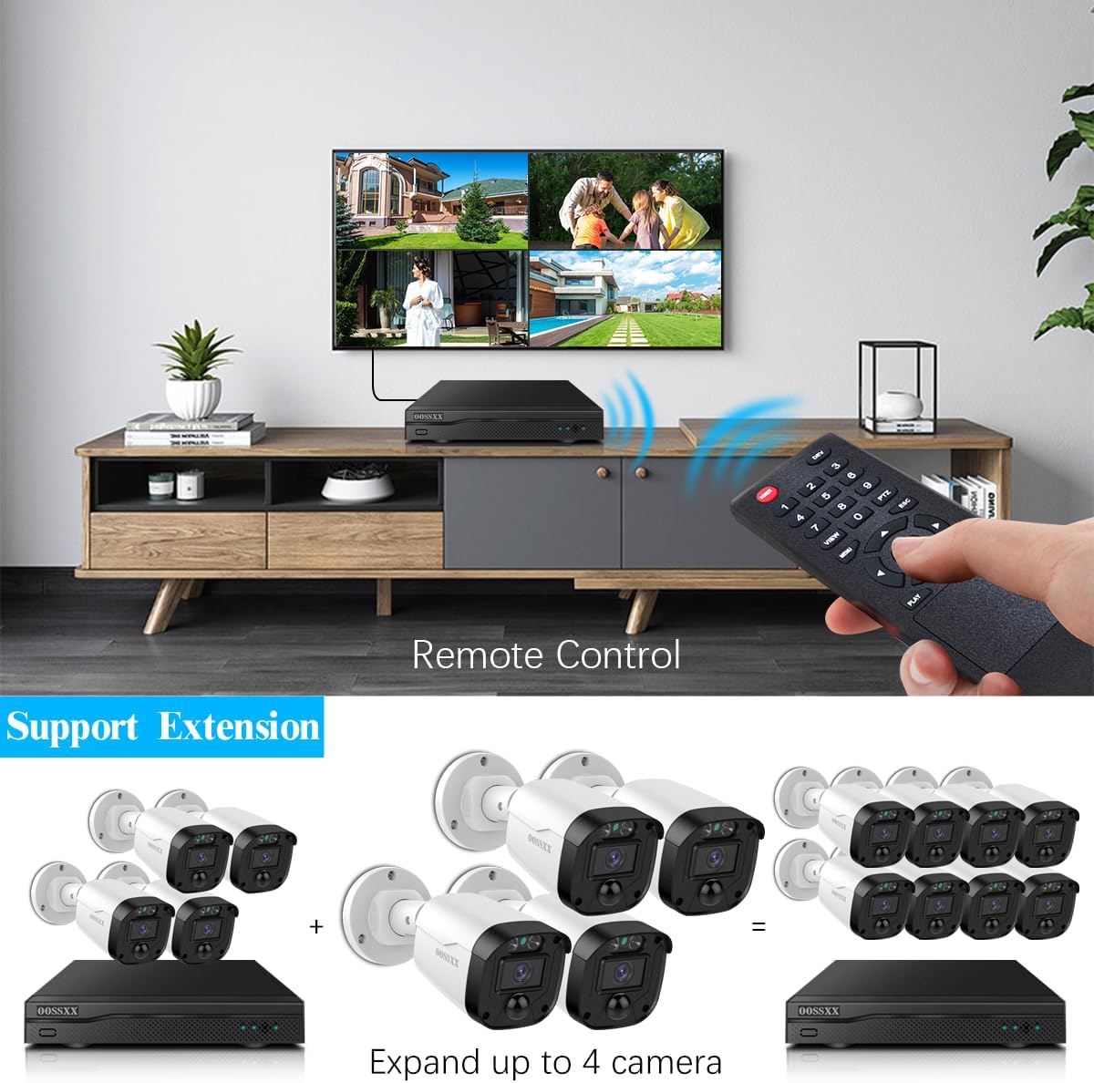 Full HD 5MP Definition Wired Security Camera System Outdoor Home Video Surveillance Cameras CCTV Camera Security System Outside Surveillance Video Indoor