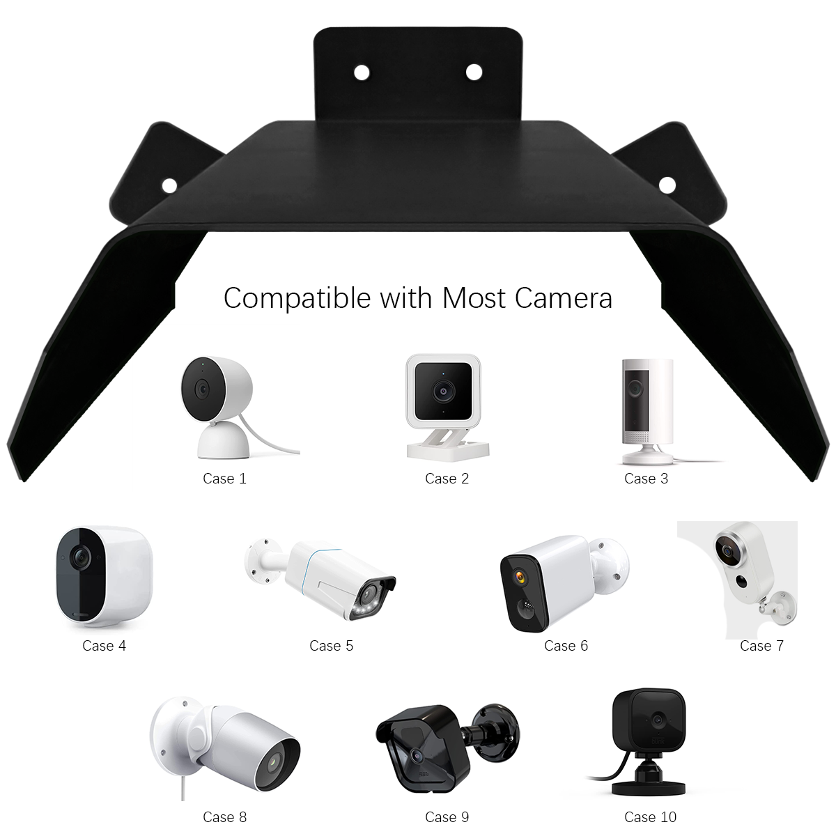 Universal Security Camera Sun Rain Cover Shield, Protective Roof for Dome/Bullet Outdoor Camera