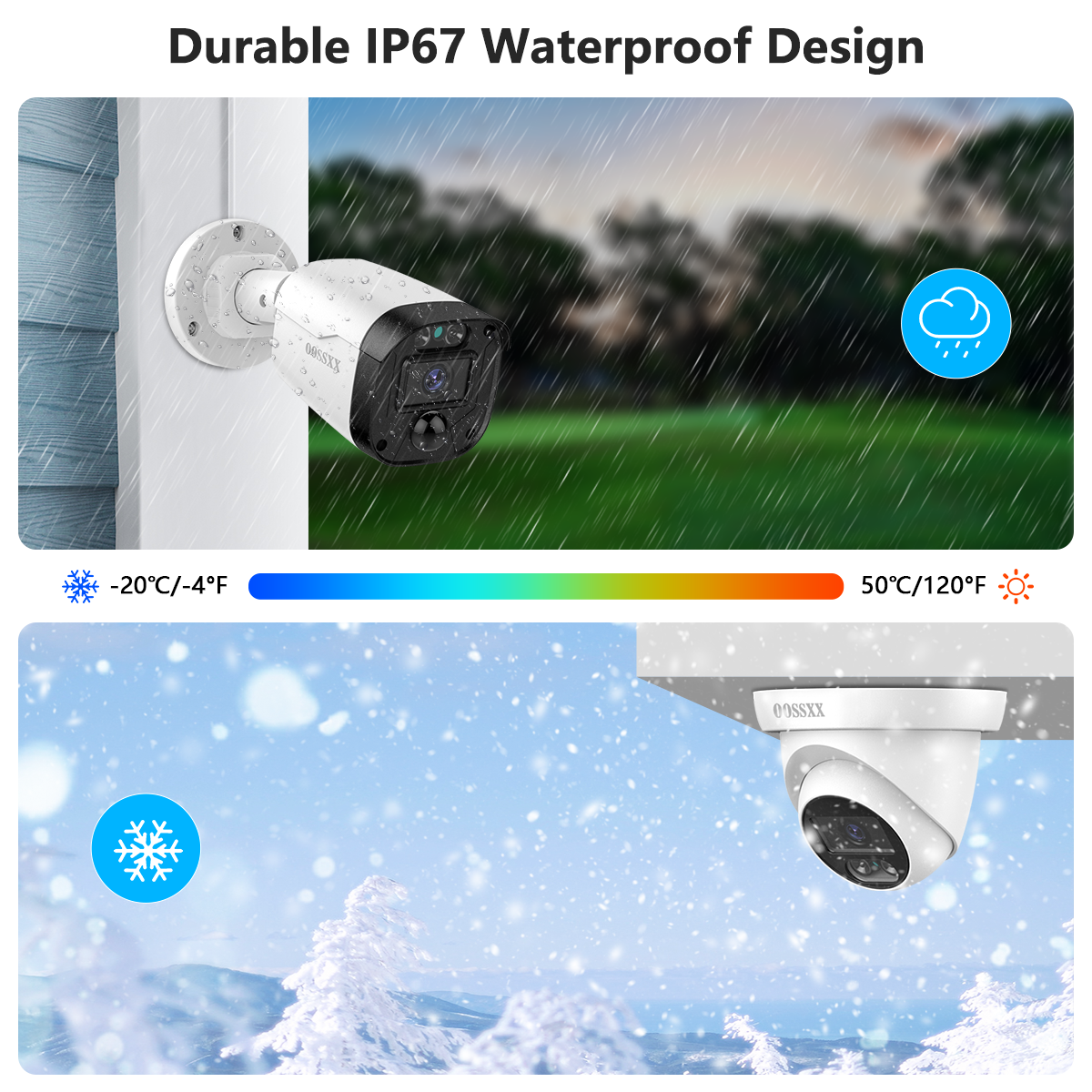 (Full HD 5MP Definition) Wired Security Camera System Outdoor Home Video Surveillance Cameras CCTV Camera Security System Outside Surveillance Video Equipment Indoor