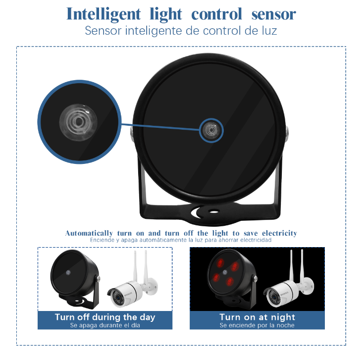 【4 LED Waterproof 】 IR Illuminator 90 Degree Wide Angle Long Range Infrared Light, 80ft 850nm IR Flood Lights with Power Adapter for Night Vision CCTV & IP Security Camera