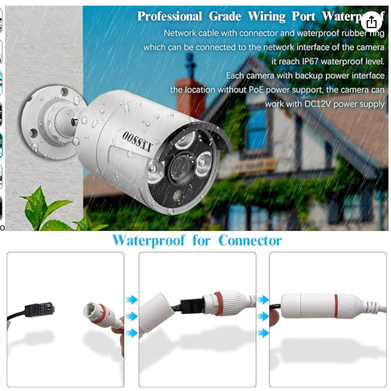 (HD 2.7K 5.0MP with Audio) Outdoor Wired Security Camera Systems PoE Outdoor Surveillance Video System (Enjoy $20 Off Instantly)