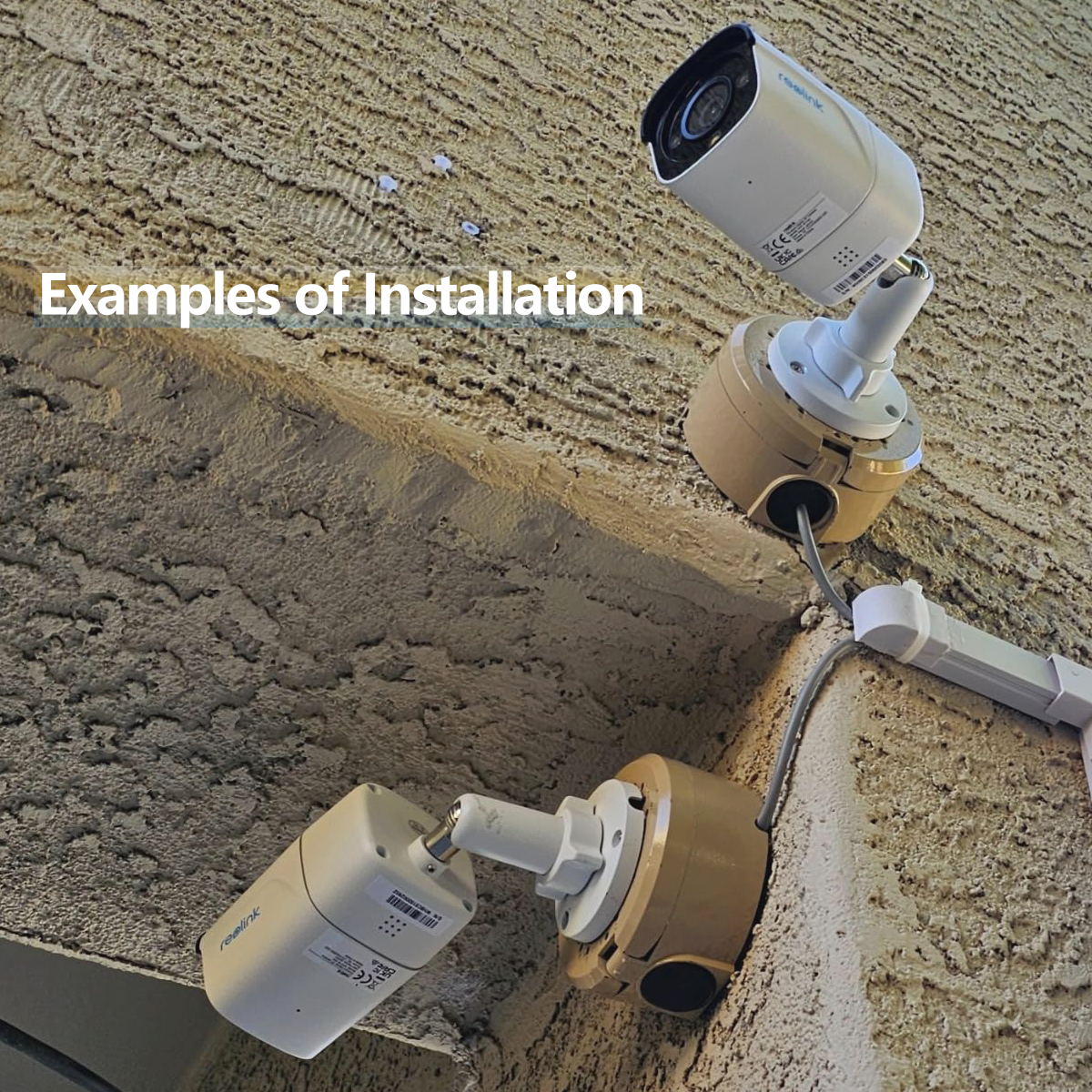 (ABS Neu) Anschlussdose für Überwachungskameras, wasserdichte Halterung für Überwachungskameras aus Kunststoff, Kabelanschlussdose für Arlo Solarpanel, Klappabdeckung, Kabelabdeckung