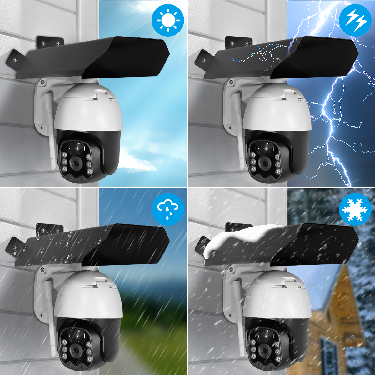 Universal Security Camera Sun Rain Cover Shield, Protective Roof for Dome/Bullet Outdoor Camera