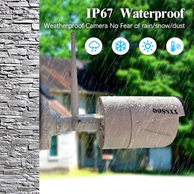 OOSSXX Just for Old Wireless System Extend Camera Outdoor Security 1080P IP67 Waterproof WiFi Camera, Wireless Surveillance