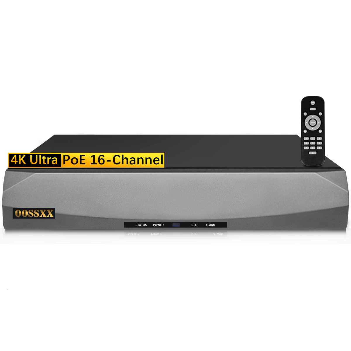 (POE NVR Netzwerk-Videorecorder 16-Kanal 4K) Unterstützt bis zu 16 x 8MP/4K IP-Kameras, Max. 8 TB Festplatte (HDD nicht im Lieferumfang enthalten) 8,0 Megapixel
