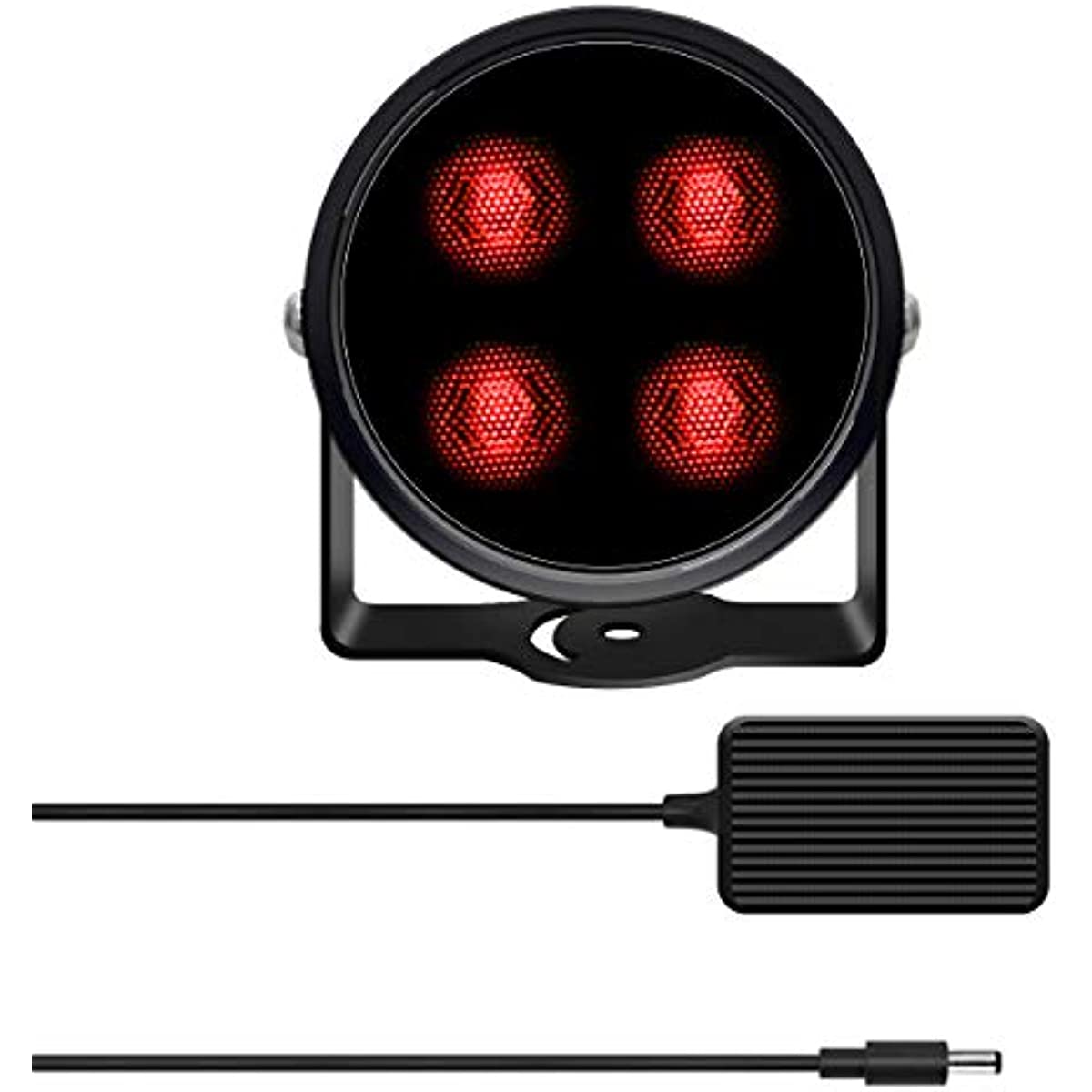 【4 LED Waterproof 】 IR Illuminator 90 Degree Wide Angle Long Range Infrared Light, 80ft 850nm IR Flood Lights with Power Adapter for Night Vision CCTV & IP Security Camera
