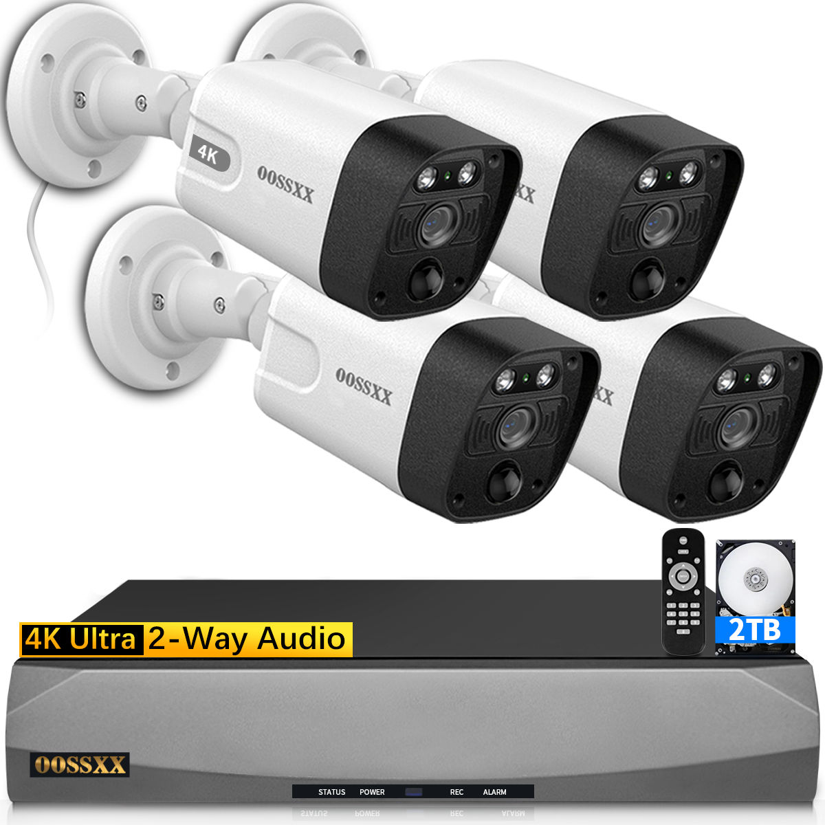 (4K/8,0 Megapixel und 130° Ultra-Weitwinkel) 2-Wege-Audio-PoE-Sicherheitskamerasystem für den Außenbereich Kabelgebundenes IP-Videoüberwachungssystem für den Außenbereich