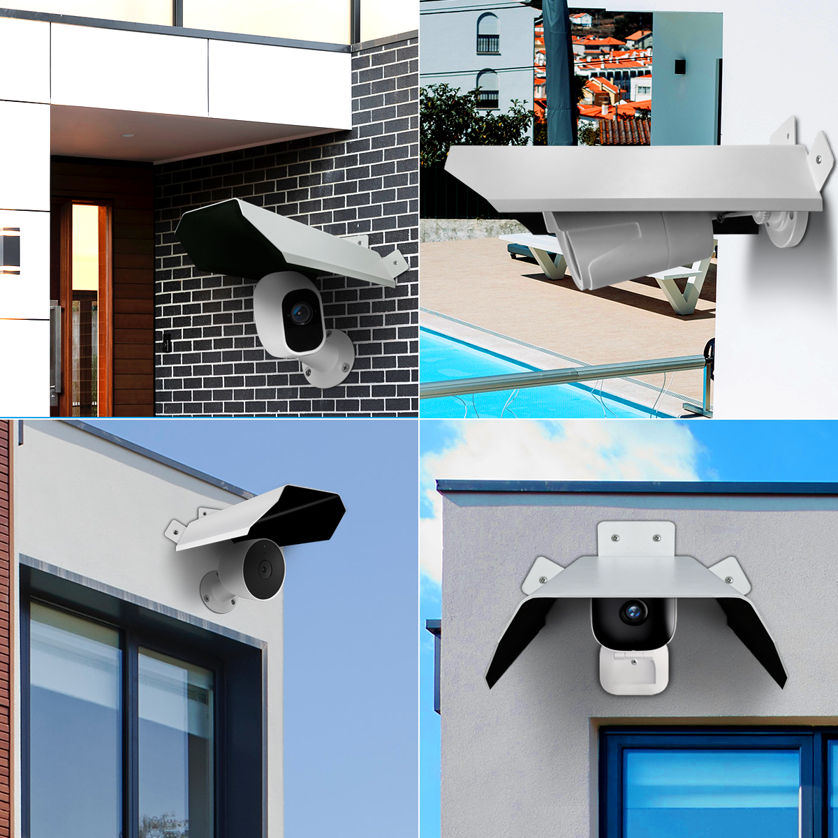 Universal-Sicherheitskamera-Sonnenschutz, Regenschutz, Schutzdach für Dome-/Bullet-Außenkamera