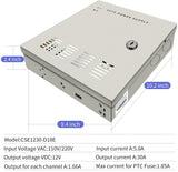 Load image into Gallery viewer, CCTV Power Supply 18CH Channel Port Box,CCTV DC Distributed Power Box Supply Output AC to DC 12V 30 Amp 360 Watt