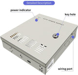 Load image into Gallery viewer, CCTV Power Supply 18CH Channel Port Box,CCTV DC Distributed Power Box Supply Output AC to DC 12V 30 Amp 360 Watt