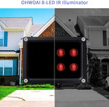Load image into Gallery viewer, IR Illuminator,850nm 8-LED IR Illuminators,Ir Lights for Security Cameras,10ft 12V 2A Power Supply,Outdoor Ir Floodlight Wide Angle